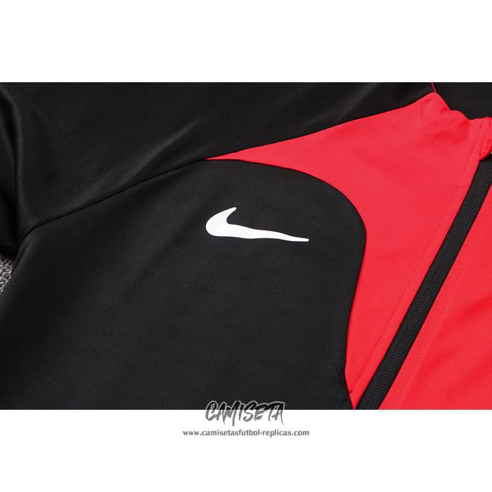 Chandal de Chaqueta del Corea del Sur 2022-2023 Negro y Rojo